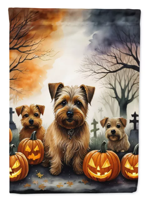Norfolk Terrier Spooky Halloween Flag Canvas House Size DAC2048CHF