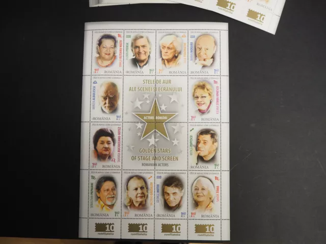 Rumänien 2014, Block "Schauspieler" **/MNH, MiNr. Bl. 581 (50), ME 800,-
