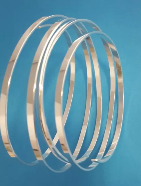 Silberblech 925 Sterling Ring-Schiene Flach Rohling 4,25 mm x 1,5 mm massiv NEU