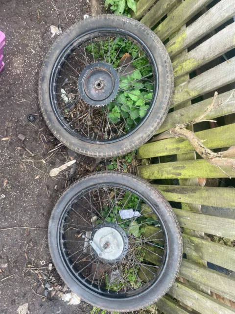 Bsa Bantam D1 D3 Frront / Rear Wheels Pair