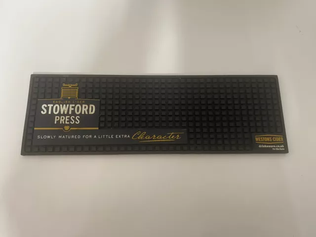 Stowford Press Cider Bar Runner Rubber Weston’s Cider Man Cave Home Bar 50x16cm