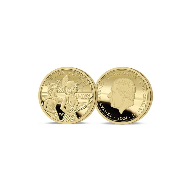 2024 D-DAY 80TH Anniversary 22K Gold One Eighth Sovereign. Only 2 ...
