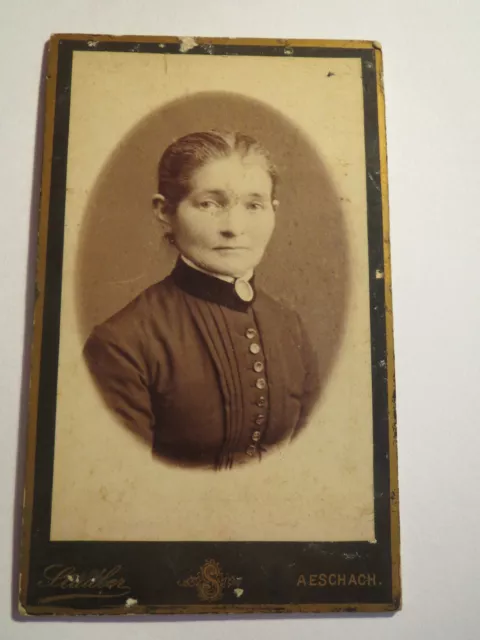 Aeschach bei Lindau - Frau im Kleid - Portrait / CDV