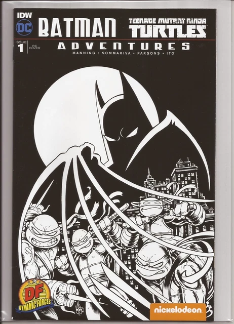 BATMAN / TEENAGE MUTANT NINJA TURTLES ADVENTURES #1 - B&W Variant - W/DF COA