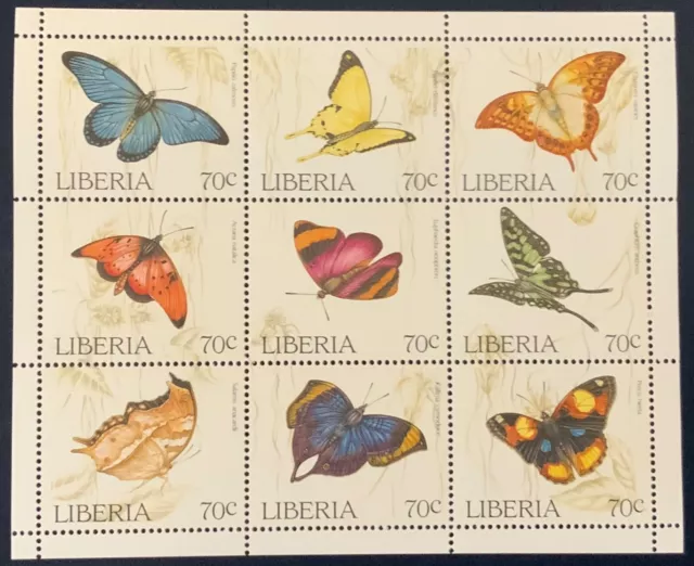 Liberia 1996 - Butterflies - Excellent Mint Miniature Sheet - Mnh