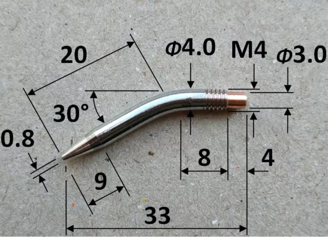 Parkside BENT Soldering Iron Tip Replace PLS48 A1 B1 C1 D2 PLBS30A1 Lidl Aldi M4