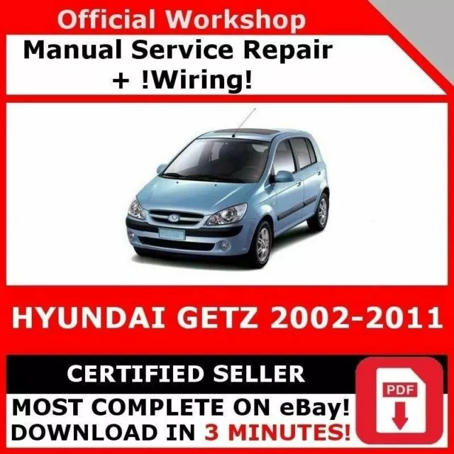 Factory Workshop Service Repair Manual Hyundai Getz 2002-2011 +Wiring!