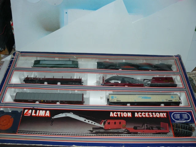 TRAIN ÉLECTRIQUE HO sncf LIMA coffret locomotive + wagons marchandises ...
