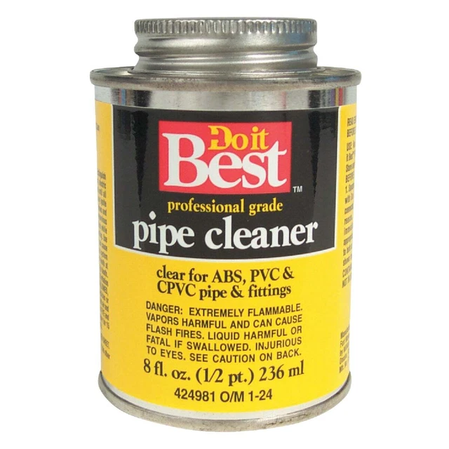 Do it Best 8 Oz. All-Purpose Pipe Clear PVC Cleaner 019114 SIM Supply, Inc.