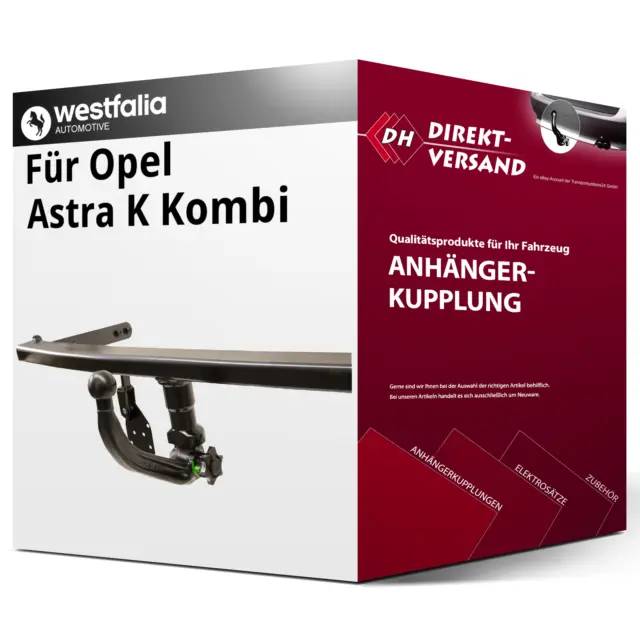 Für Opel Astra K Kombi Typ B16 (Westfalia) Anhängerkupplung vertikal abnehmbar