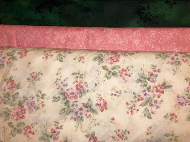 Quilt, Sew, Fabric Kit Stepping UP 45 1/2 " x 60 1/2"  Pink & Green Floral