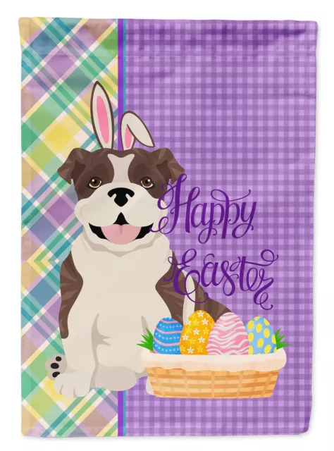 Brindle English Bulldog Easter Flag Garden Size WDK5025GF