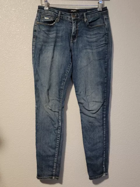 Nine West Jeans Womens Size 6 Cigarette Skinny Ankle Mid Rise Stretch Denim Blue