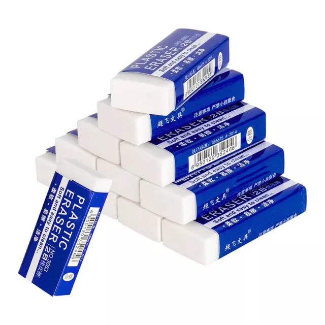 12 Pack Pencil Erasers, White Erasers for School, Art Erasers for Kids1435