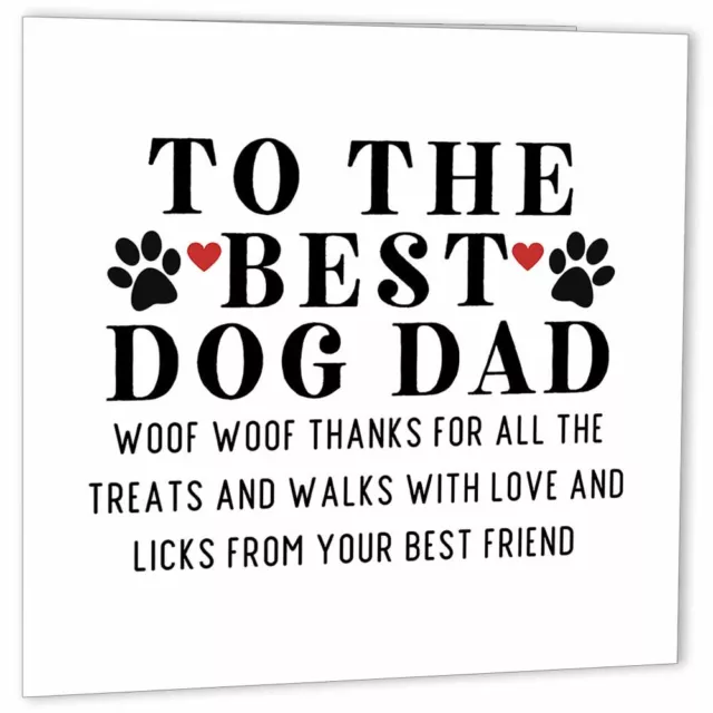 Birthday Cards for Dad from the Dog - Dog Birthday Card funny 147 x 147mm