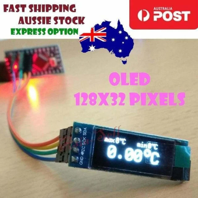 0.91" OLED Module White 128X32 Display 0.91 inch