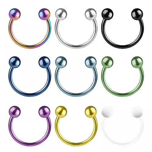 Hufeisen Lippen Piercing Horseshoe Labret Brust Tragus Ohr Septum Intim Ring