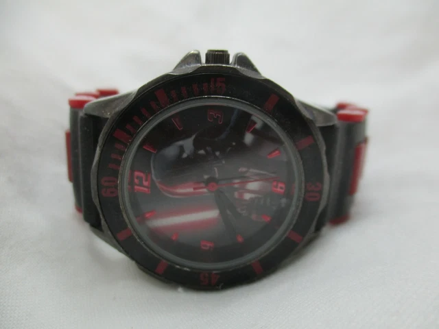 Star Wars Darth Vader Analog Wristwatch Red & Black Buckle Band
