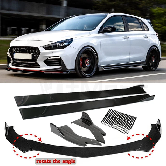 For Hyundai i30 2017-2021 Front Bumper Lip Spoiler Splitter+Side Skirt+Rear Lip
