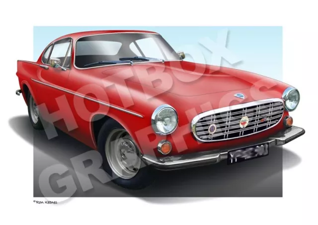 Volvo P1800 Print - Personalised Illustration Of Your Car