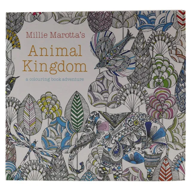Kinder Erwachsene Tier Königreich Schatzsuche Malbilder Buch A6G5