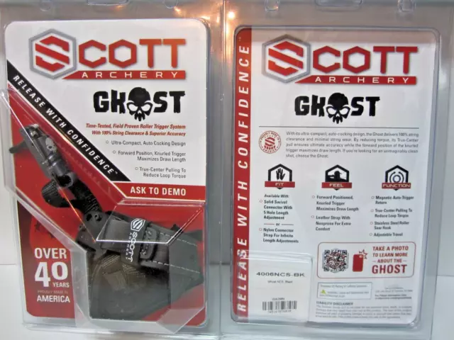 New Scott Archery Ghost Release - Black #4006BS-BK