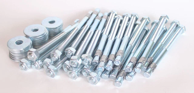 25 x ancoraggio bulloni M12 140/220 mm costruzione in legno DIN 7094 tasselli per carichi pesanti ancoraggio per carichi pesanti