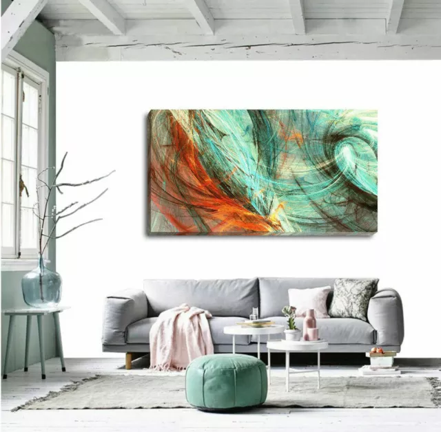 Abstract Stretched Canvas Print Framed Wall Art Home Office Shop Bar Decor DIY