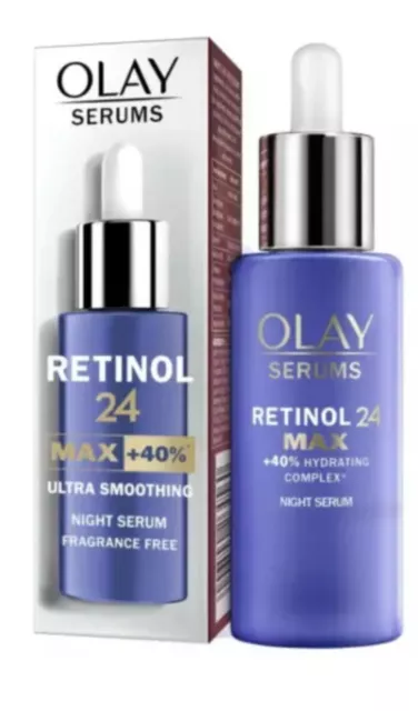 Olay Regenerist Retinol24 MAX +40%  Night Serum Fragrance Free 40ml, NEW GENUINE