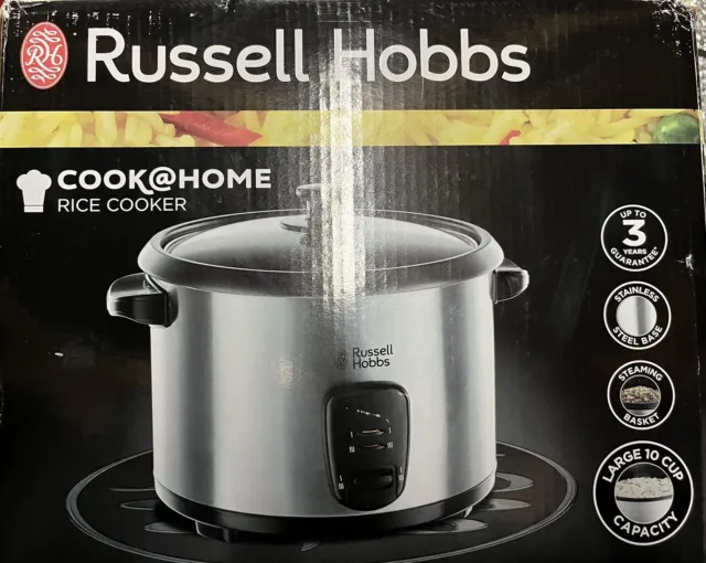 Russell Hobbs 19750 NEW Rice Cooker & Steamer Cook at Home 1.8L 700w Silver A13