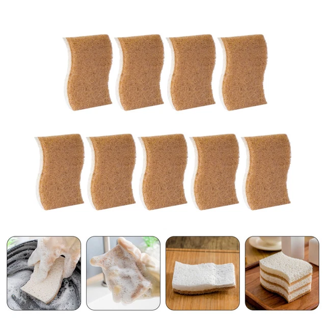9 piezas cepillo de lavavajillas de cocina fibra de madera cocina lavabo cepillo de limpieza