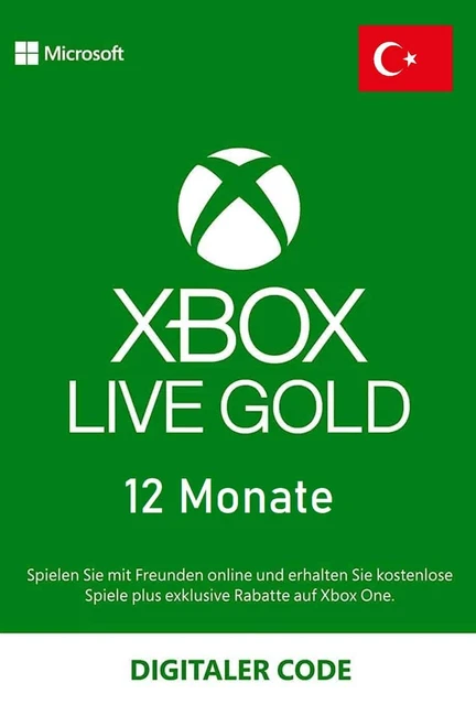 Xbox Live Gold 12 Monate (Türkei/Turkey) Xbox Live Code Email