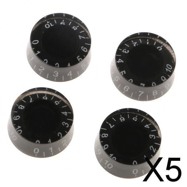 5X 4pcs Boutons De Contrôle De Tonalité De Volume De Vitesse Noire Pour