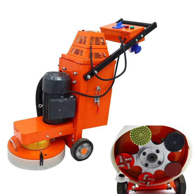 CONCRETE FLOOR GRINDER with Dust Box+ integral blower 5 Grinding Disc