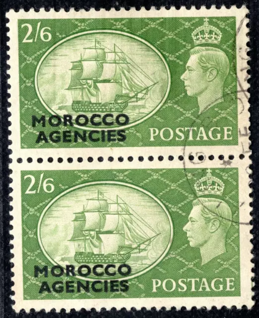 MOROCCO AGENCIES KGVI High Value SG.98 2s/6d PAIR Superb CDS Used c£48+ BBLUE89