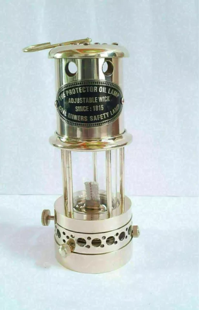 Antique  Ship Lantern Lamp Solid Brass Miner Maritime Vintage Lamp