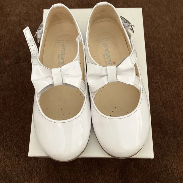 SCARPE MARY JANE andanine per ragazze taglia 25 bianche romane