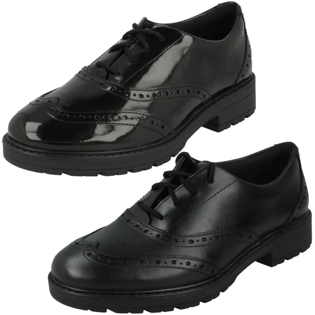 Clarks girls lace up school store shoes