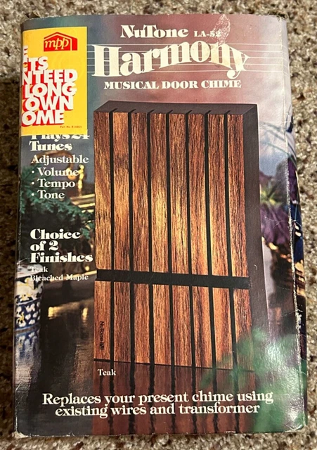Vintage Mcm Nutone La-52 Musical Door Chime 24 Tunes Teak Finish Nos *Read* Vintage Mcm Nutone La-52 Musical Door Chime 24 Tunes Teak Finish Nos *Read*