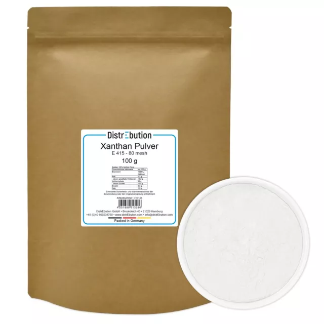 Xanthan Gum 100g Pulver Veganes Bindemittel zum Stabilisieren, Kalorienarm E415