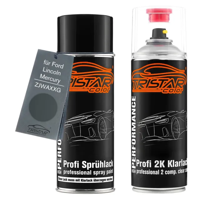 Autolack 2K Spraydosen Set für Ford Lincoln Mercury ZJWAXXG Storm Gray