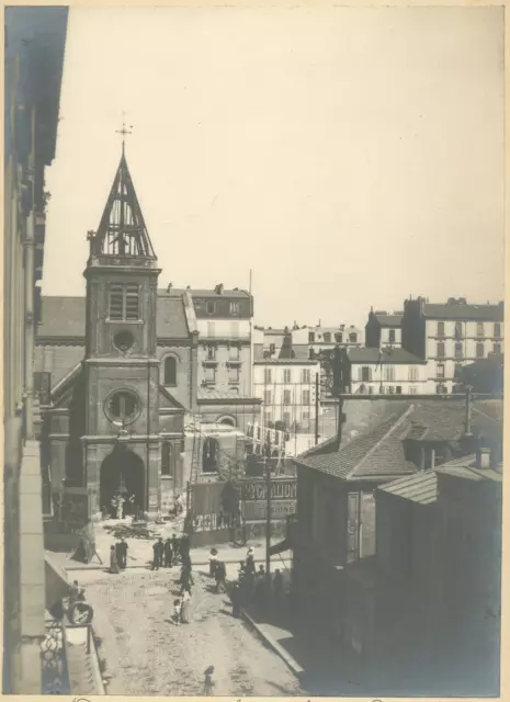 LEVALLOIS-PERRET Démolition de l'ancienne église  Descente des cloches Aout 1911 2