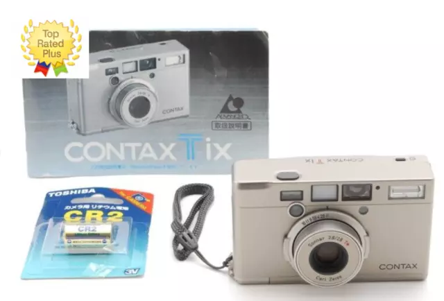 【NEAR MINT】Contax Tix Silver Point & Shoot Carl Zeiss Sonnar 28mm 2.8 From JAPAN