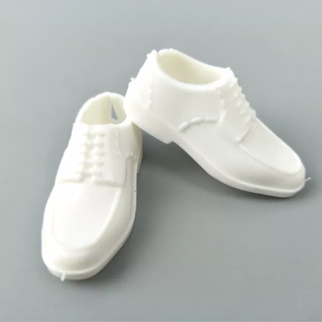 White Fashion Doll Shoes for Boy Doll 1/6 Dolls Accessories Business Shoes