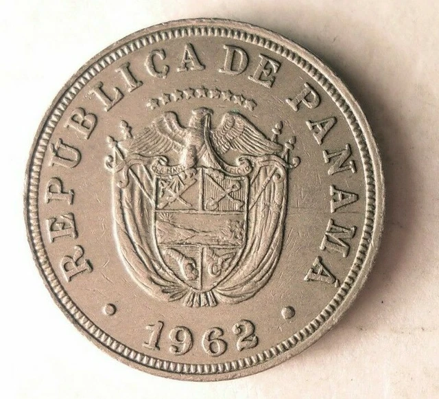 1962 PANAMA 5 CENTESIMOS - Excellent Coin - FREE SHIP - BARGAIN BIN #128