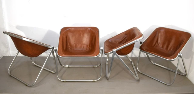 Set di 4 poltrone mod. Plona di Giancarlo Piretti per Anonima Castelli, Italia,