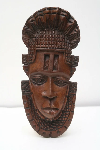 African Hand Carved Idia Queen Mother  Mask - Benin, Nigeria TRIBAL ART CRAFT