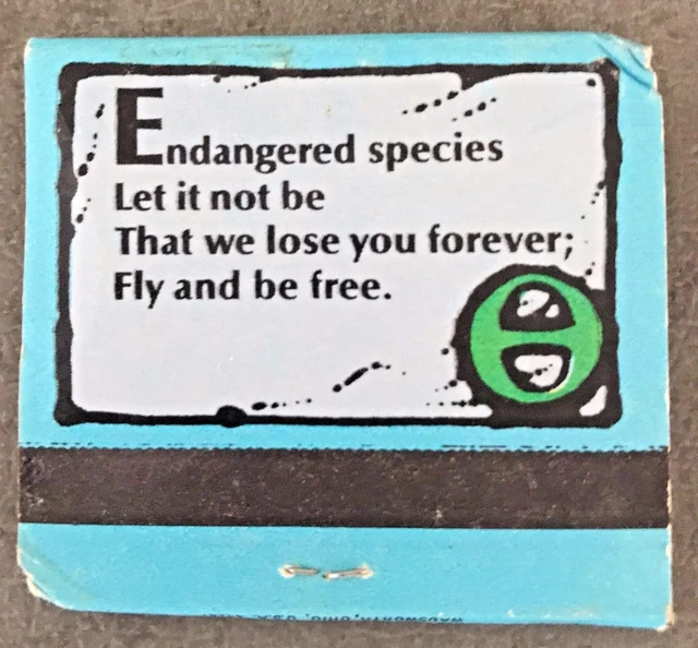 RARE VINTAGE 1971 Unused Endangered Species Bald Eagle Matchbook w/Ohio