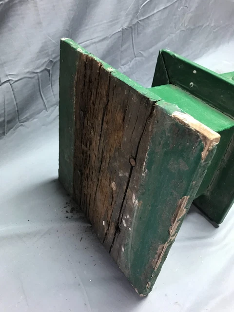 Vintage Shabby Green Fluted Bullseyes Porch Post 6x42 Old Chic Garden 1208-22B 10