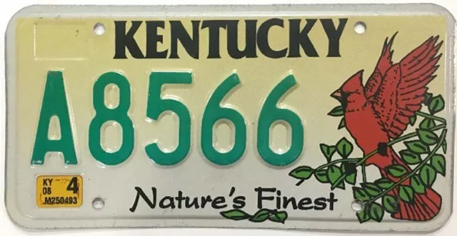 Kentucky 2008 Nature's Finest Cardinal Bird Wildlife Specialty License Plate